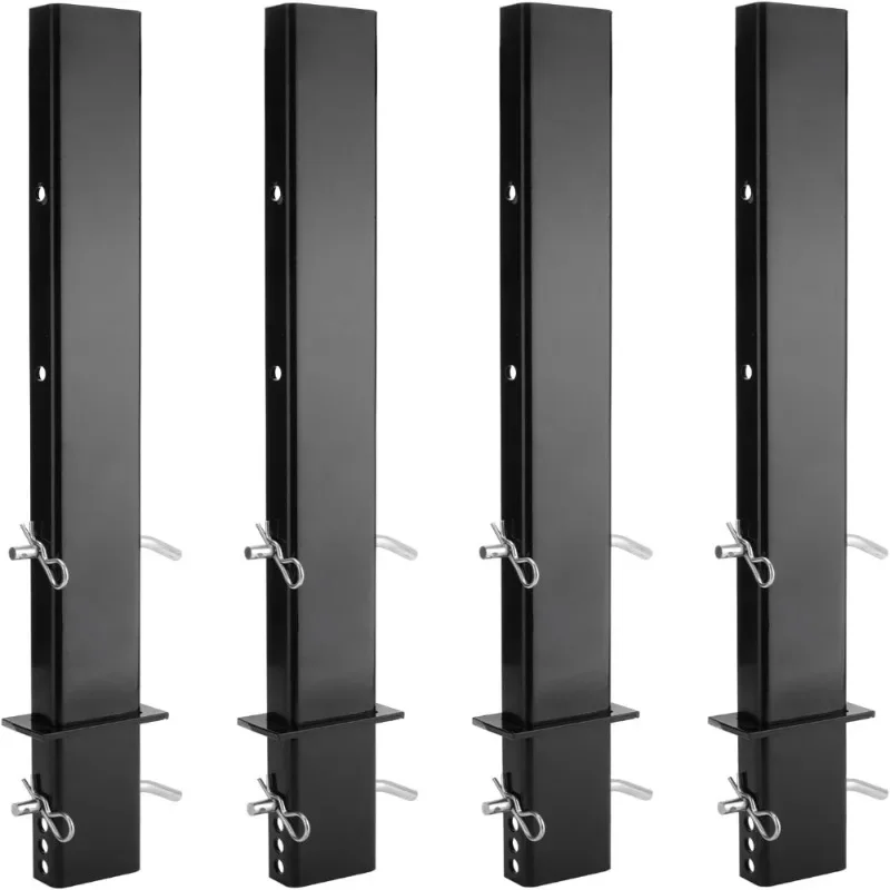 30-Inch adjustable C-groove pipe pile, 4-piece heavy-duty trailer pile, suitable for flatbed trailer towing