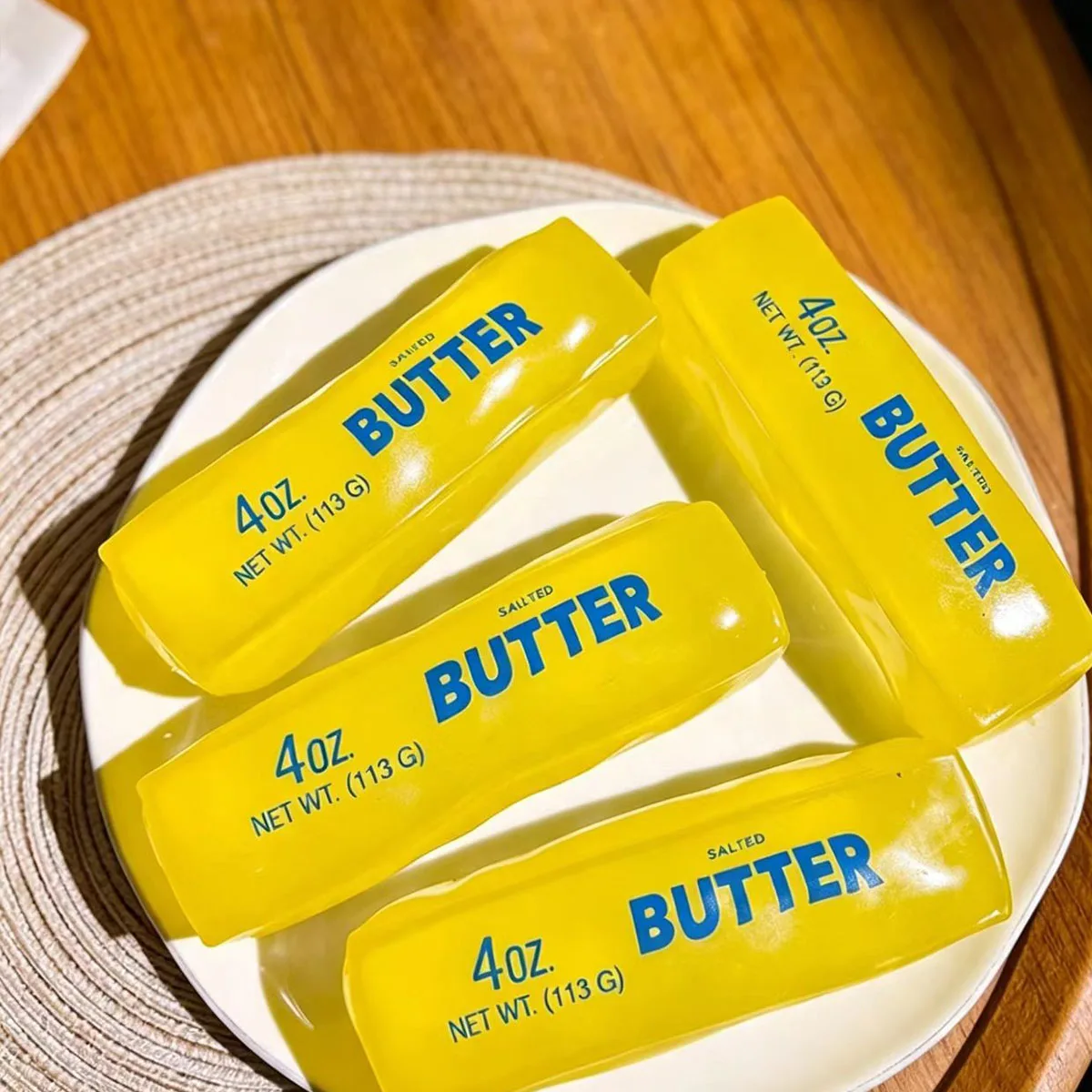 Moldable Butter Stick Squishy toy Vaseline Filled Stress Relief Butter Cheese Bar Squeeze Fidget Toys Decompression Vent gift