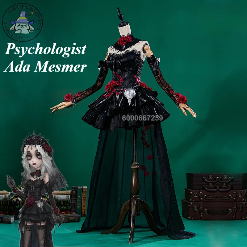 Identity V Game Psychologist Ada Mesmer Cosplay Costume  Fashion Sweet Uniform Women's Dress Halloween Party Clothing for