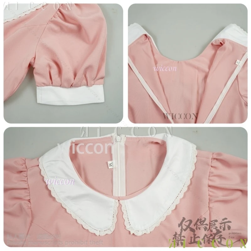 อะนิเมะ Puella Magi Madoka คอสเพลย์เครื่องแต่งกายสีชมพูชุดแม่บ้าน Lolita วิกผมผู้หญิงสาว Kawaii ฮาโลวีนคริสต์มาสชุด