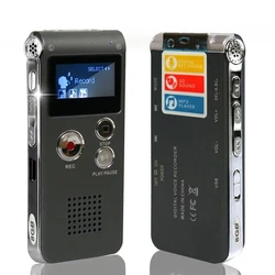 Digital Voice Activated Recorder Dictaphone MP3 Player USB Flash Supports MP3 WMA ASF and WAV Music Formats Rechargeable