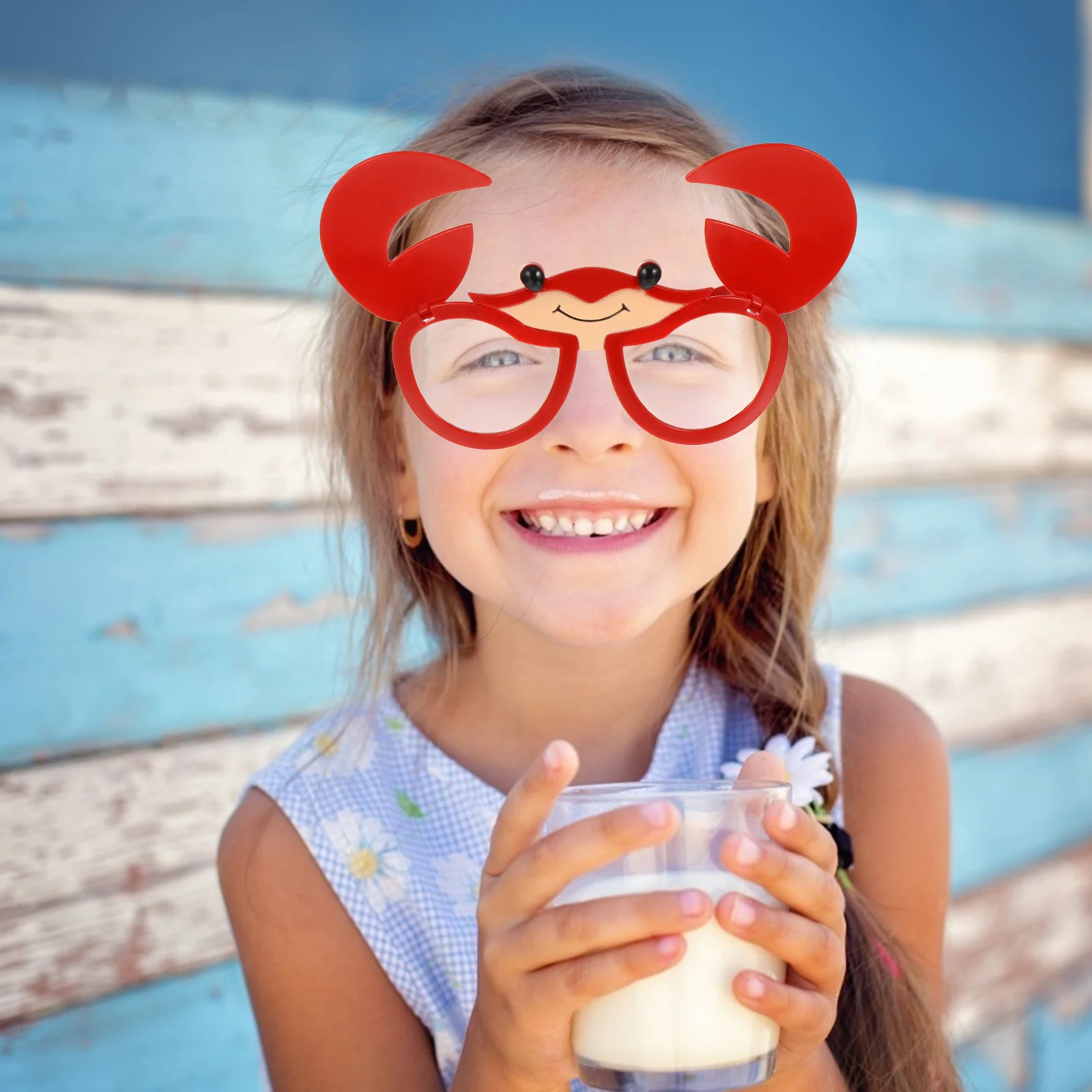 4 Uds. De gafas de cangrejo, gafas creativas de plástico para fiesta, accesorios para fotos para celebración de disfraces de Carnaval hawaiano