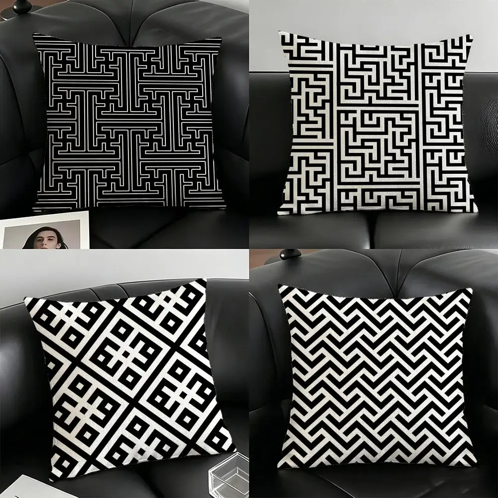 S-Sayagata Version 3 Pillow Case Linen Pillow Covers Cover For Couch Living Room Bench Patio Floor Linen Home Decor