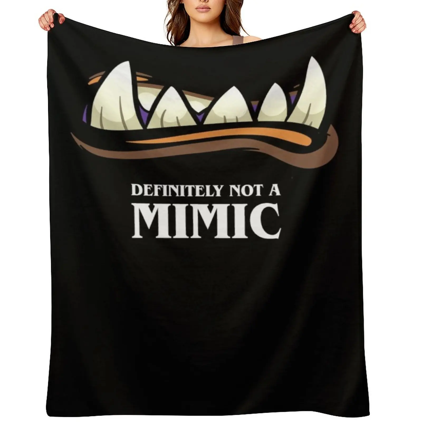

Definitely Not A Mimic Tabletop RPG Gaming Throw Blanket Blankets For Bed Sofa Quilt Plaid wednesday Blankets