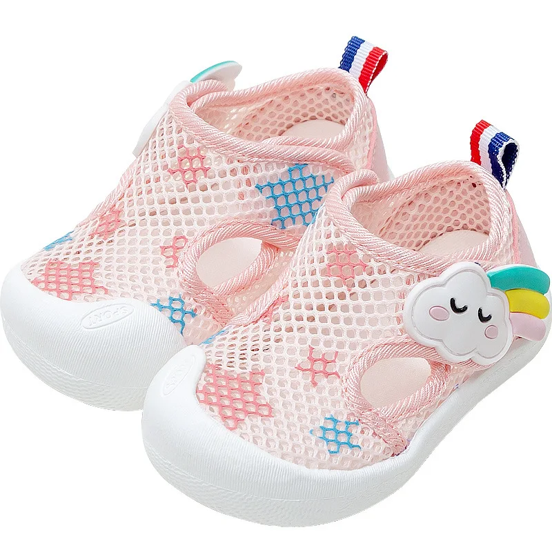 Chaussures de marche en maille respirante pour enfants, chaussures décontractées pour bébé, légères, non dignes, printemps, été, nouveau, 24