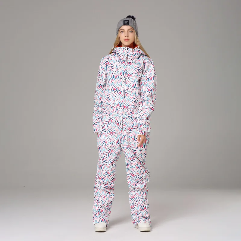 SEARIPE 2025 Tuta da sci monopezzo da donna Tuta da snowboard impermeabile antivento con fodera termica per sci alpino e freestyle