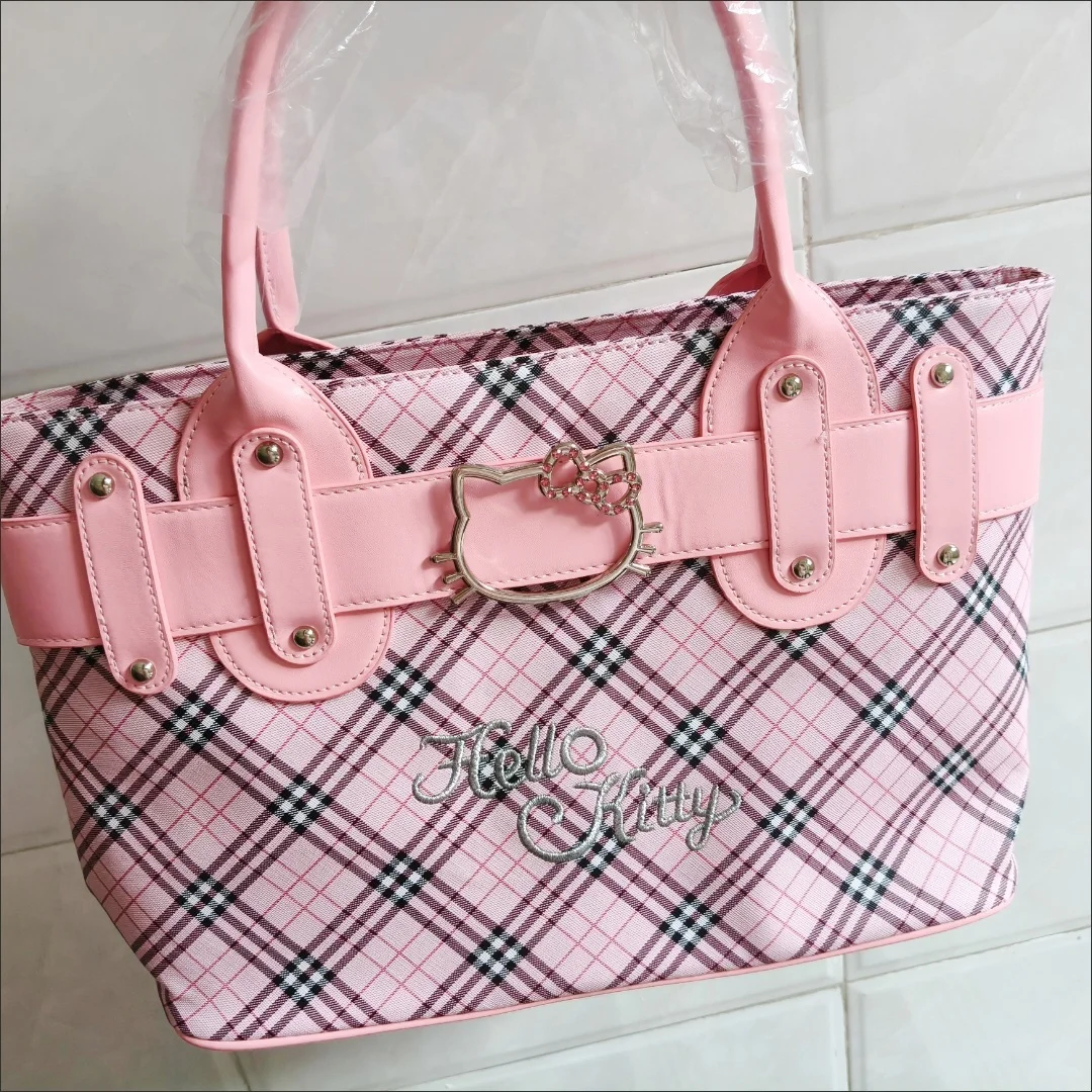 

Sanrio Hello Kitty, роскошная дизайнерская сумка, женская сумка в корейском стиле, модная винтажная сумка из искусственной кожи Y2k для женщин