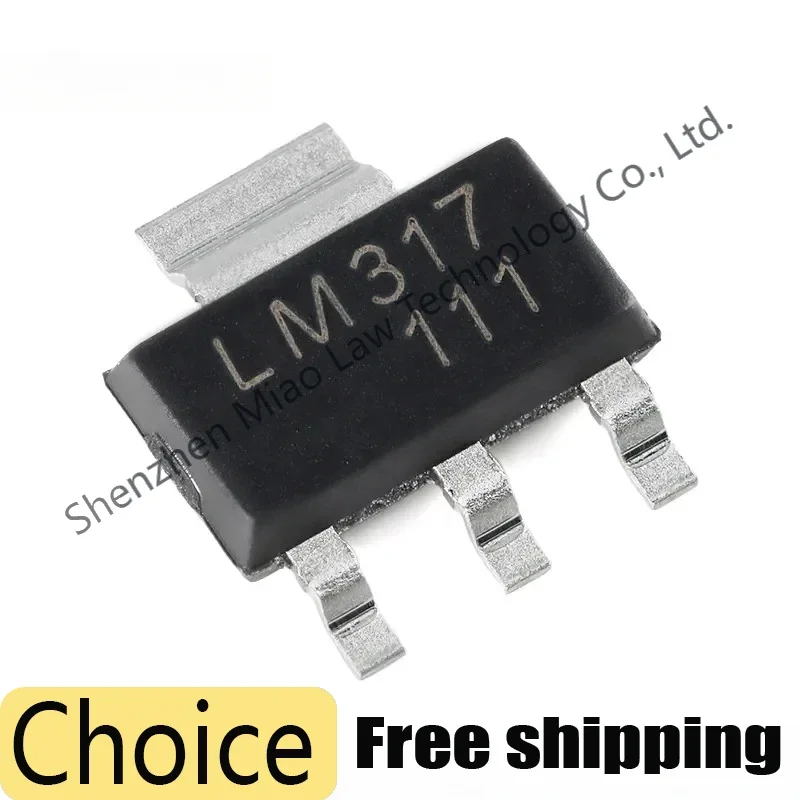 

100pcs/lot LM317 SOT223 SOT-223 317 40V 1.5A SOT SMD Three-terminal Positive Voltage Regulator New and Original