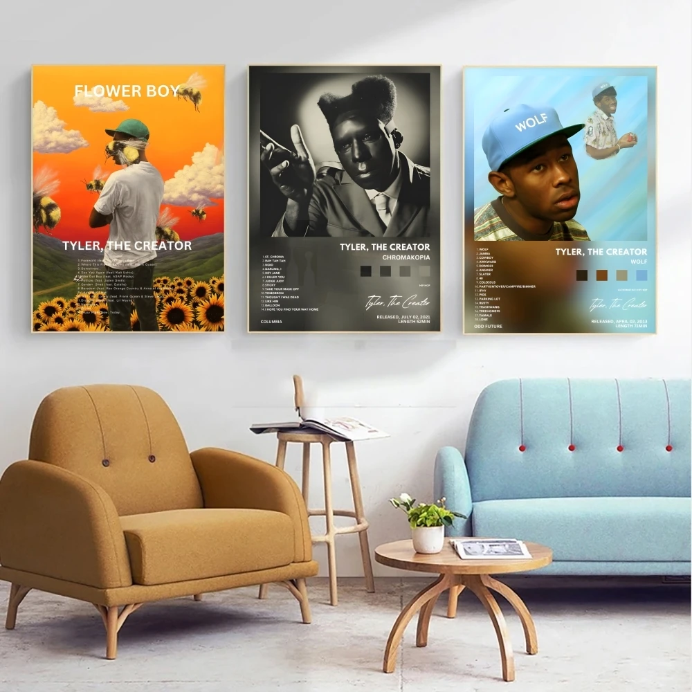 مغني الراب T-Tyler الخالق اللوحة الخط مقاوم للماء التجاعيد الحرة جدار الفن غرفة المعيشة غرفة نوم ديكور المنزل الجمالي #3