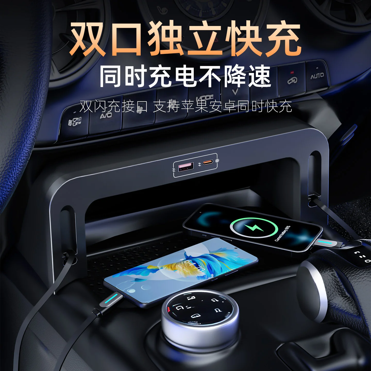 Vehicle Mounted Central Control Expansion Dock USB Charger with Type C Fast Charging For Tank 300 20 24 21 23 24 Hi4 T