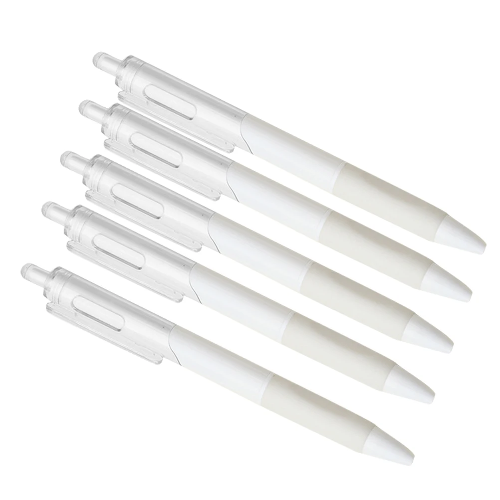 

10 Pcs 5MM Fine Tip Black Signing Pens Smooth Writing Office School Supplies Student Press Type Pens Work Plastic