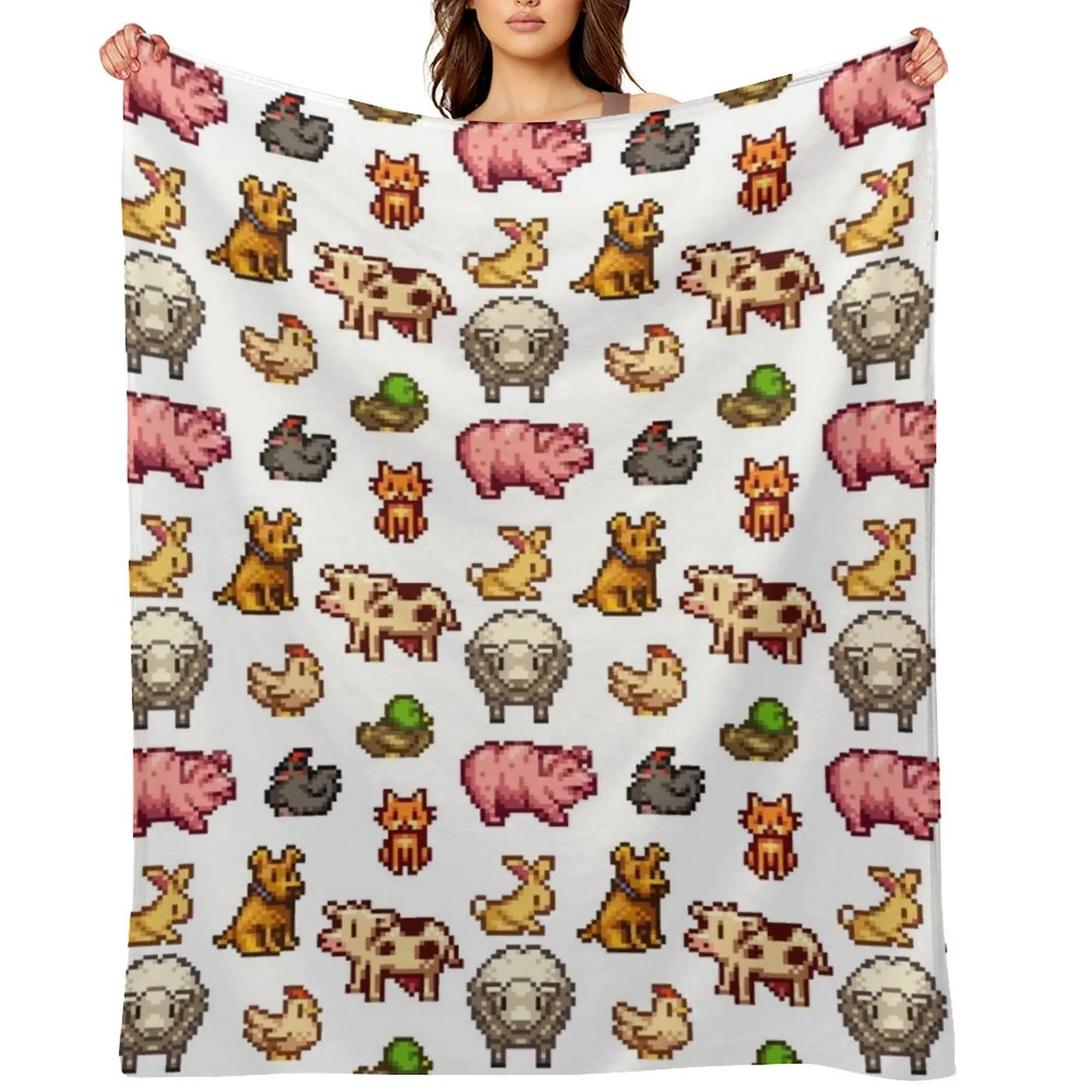 

stardew valley animals Throw Blanket Decorative Throw decorative Baby Decorative Beds Blankets