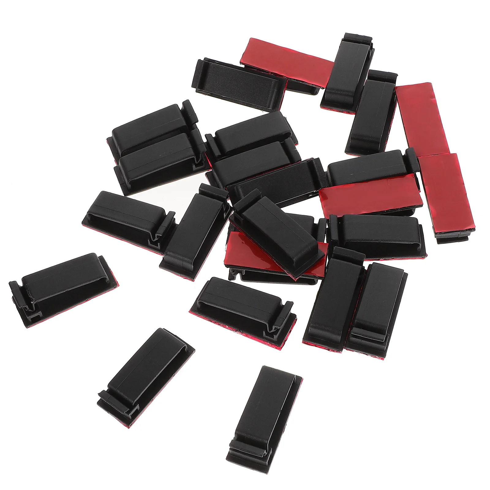 25 قطعة مقاطع كابلات مسطحة سلك لاصق ذاتي مقاطع مرتبة لمكتب إدارة سلك السيارة المشابك تنظيم الأسلاك الكهربائية بدقة #3