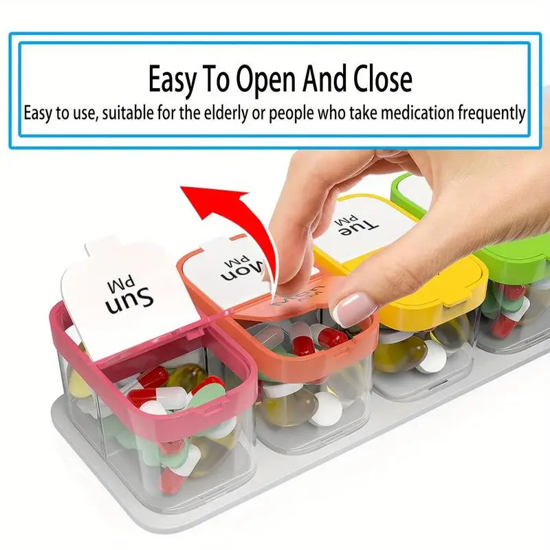 1PCS Large 7 Day Pill Organize - Food Storage Xl บทวิจารณ์และราคา