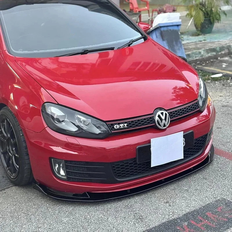 Maxton 스타일 자동차 앞 범퍼 립 스포일러 VW 골프 MK6 GTI 골프 MK6 GTI 2009-2013 앞 부츠 범퍼 턱 보호대 스포일러 썸네일 2