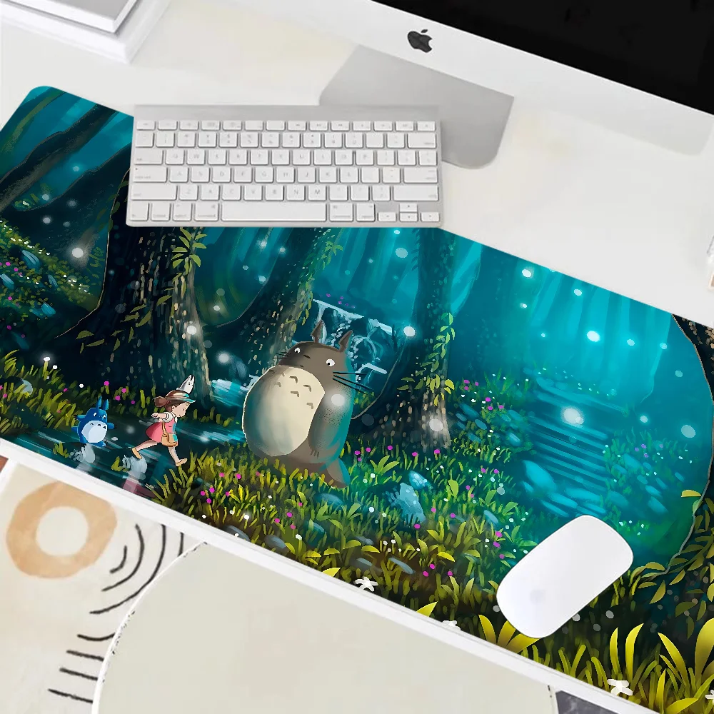 Anime Cute Mousepad Large Gaming Mouse Pad LockEdge Thickened Computer Keyboard Table Desk Mat M-My Neighbour Totoro-o