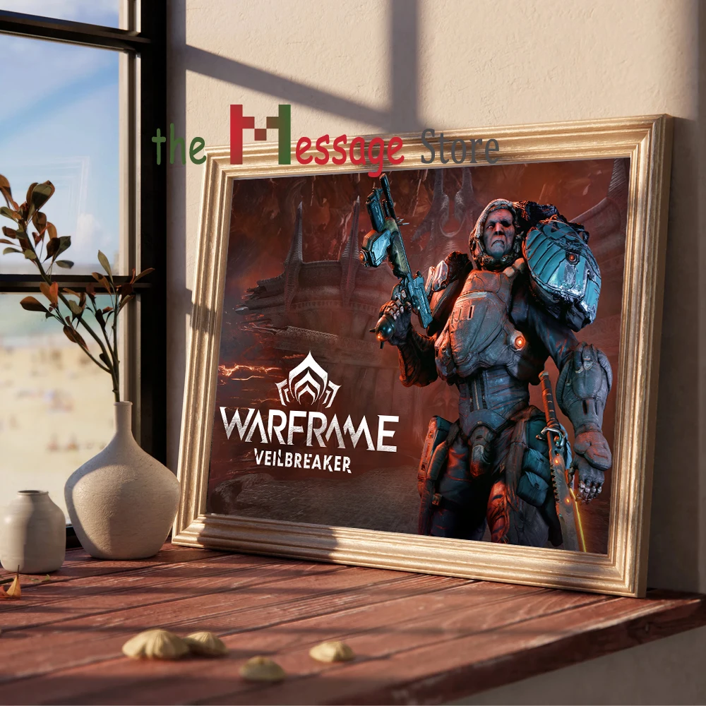 Warframe Video Game Shooting Game Poster Canvas Printing Warframe Gaming Wall Art Decor Gaming Room Internet Bar Wall Decoration