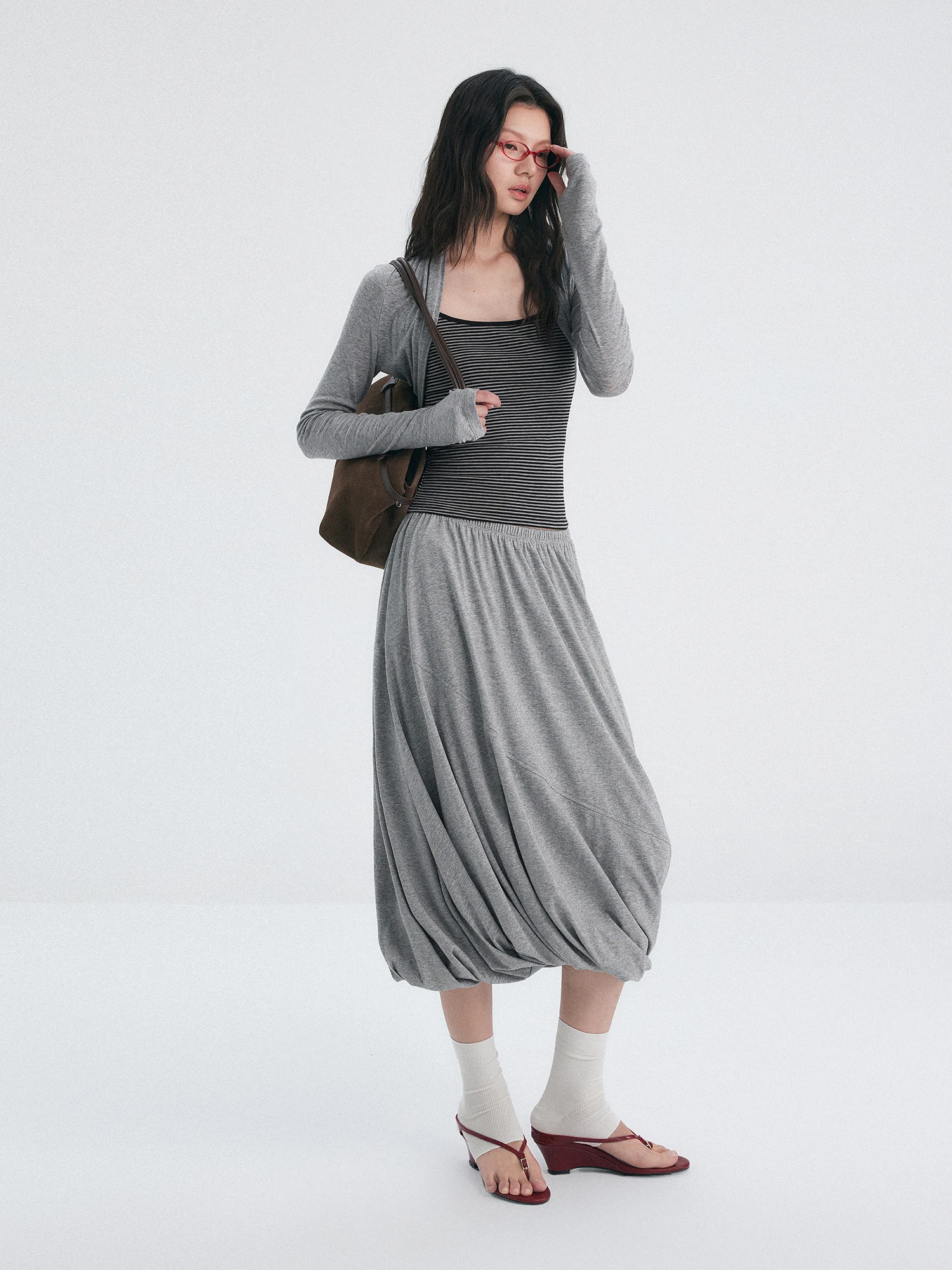 

Юбка MOLY CHO Easy Wear с плиссировкой и вышивкой в виде бутонов цветов, женская, на резинке, средней длины, повседневная, из хлопка.