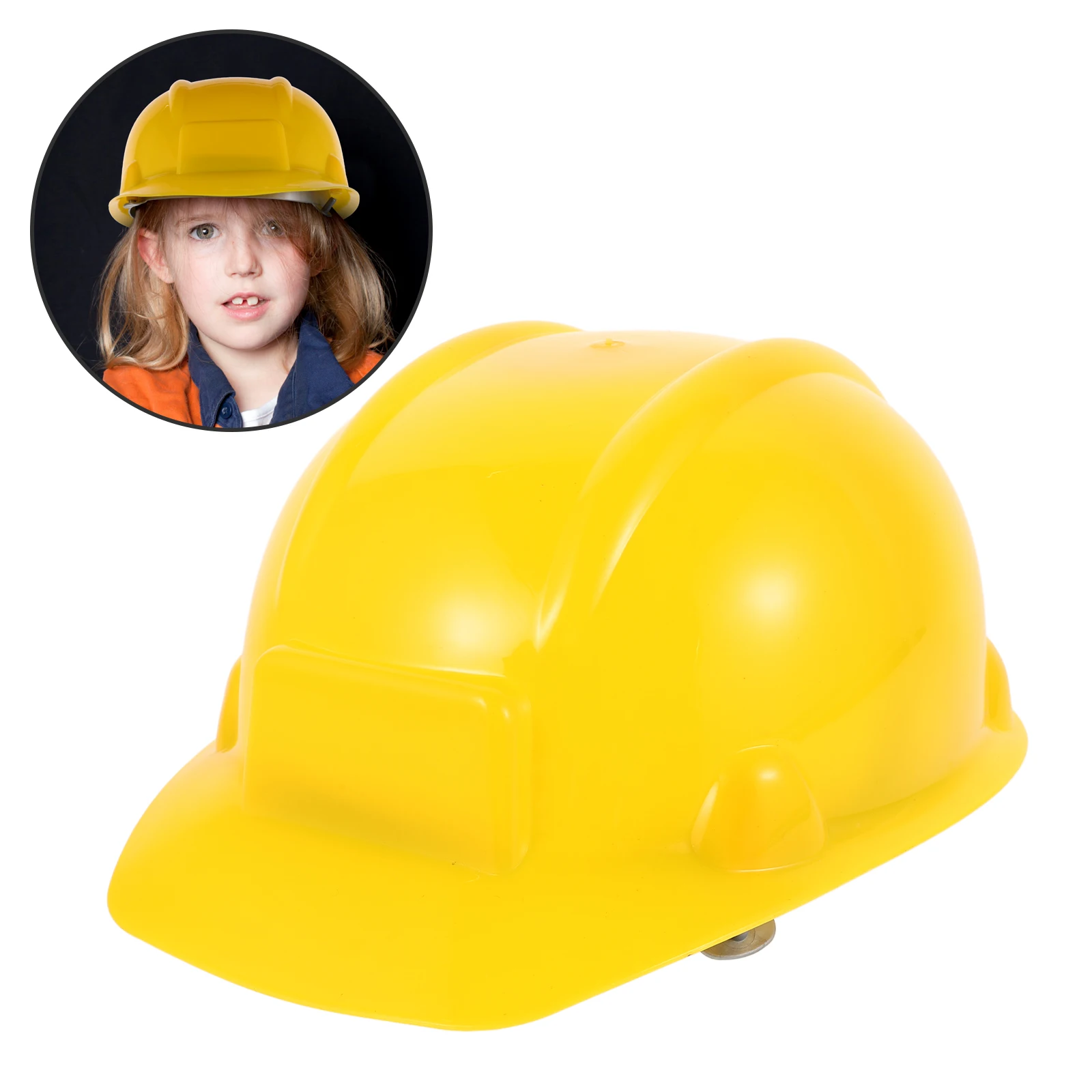 Simulation Role Play Game Toy Gear Fireman Helmet Fire Fighter Hat Kid Cosplay Set Toy Kids Construction Hard Hat Yellow Plastic