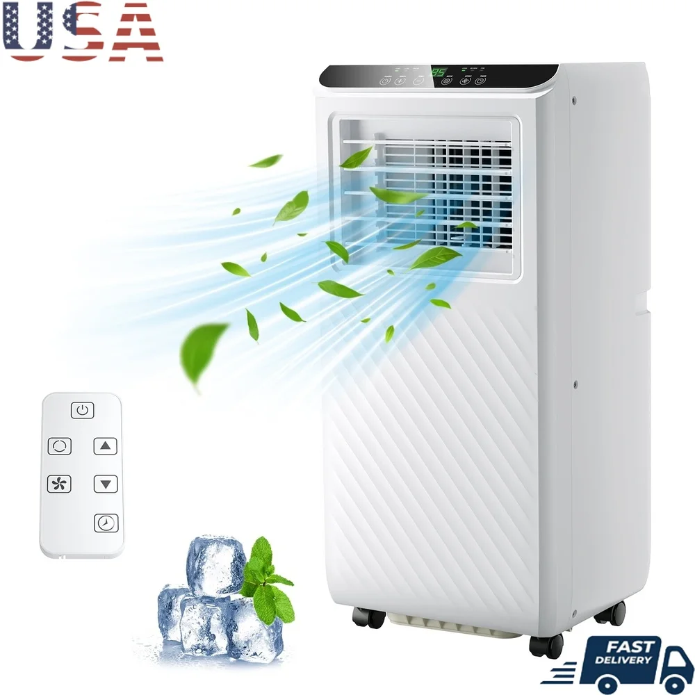 

Портативный кондиционер 8000 БТЕ, осушитель 3-в-1, вентилятор, пульт дистанционного управления, энергоэффективный, простая установка, тихая работа для дома