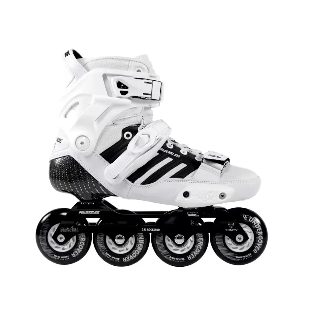 2024 Original Powerslide Hardcore EVO Trinity 4*80/3*90mm Inline Skates Urban Heatmodelable Carbon Fiber Roller Skating Patines