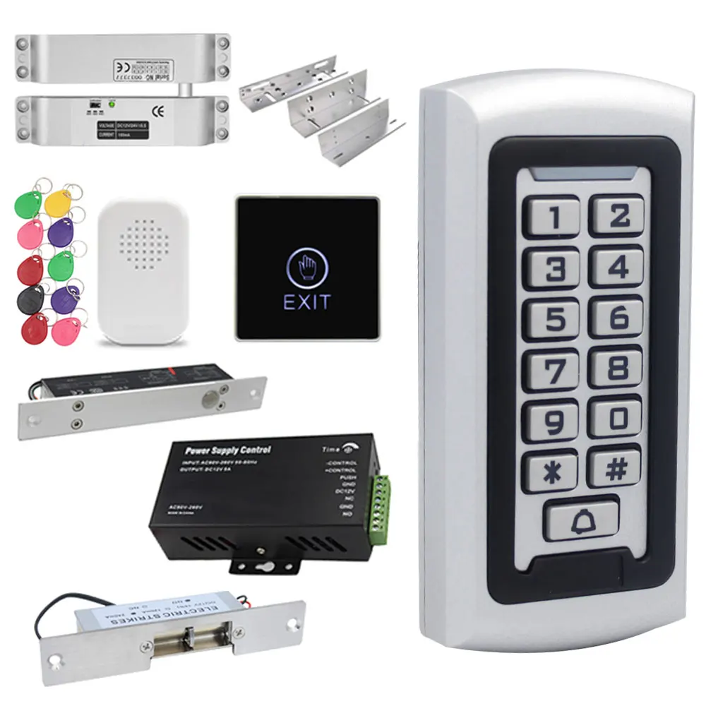 Rfid Toegangscontrole Systeem Kits Smart Deurslot Systeem Elektrische Poort Opener Kit Home Digitale Sets Elektrische Magnetische Strike Lock