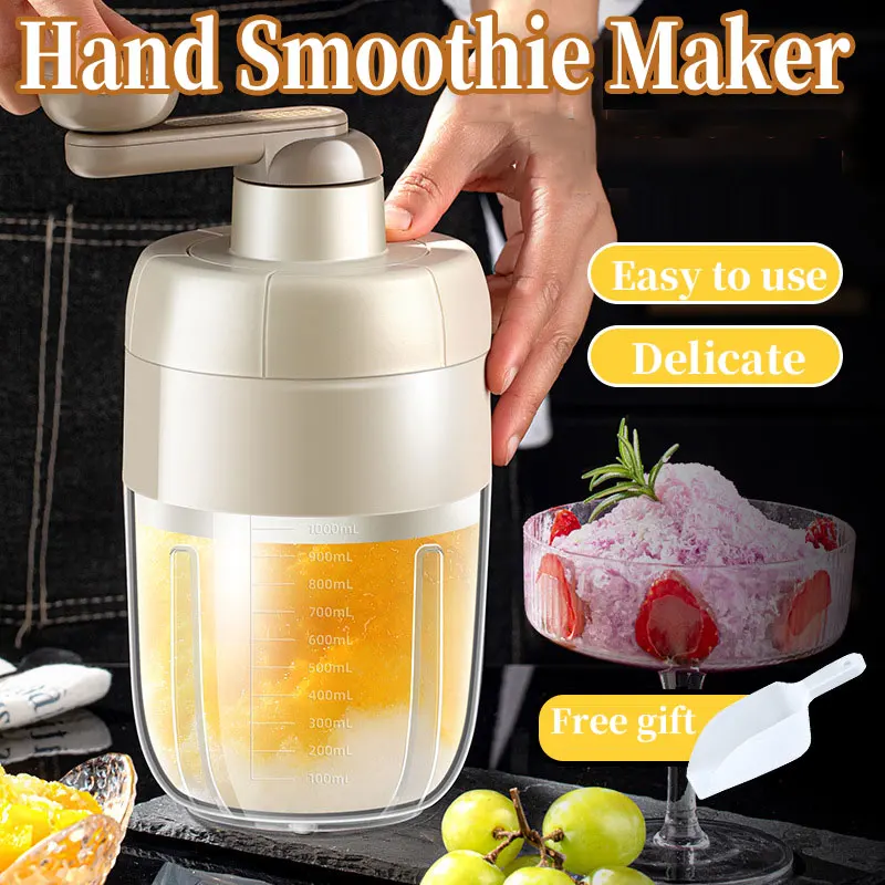 Mini Hand Smoothie Maker  Shaved Ice Household Small Manual Ice Grinder Self Made Mein Ice Breaker