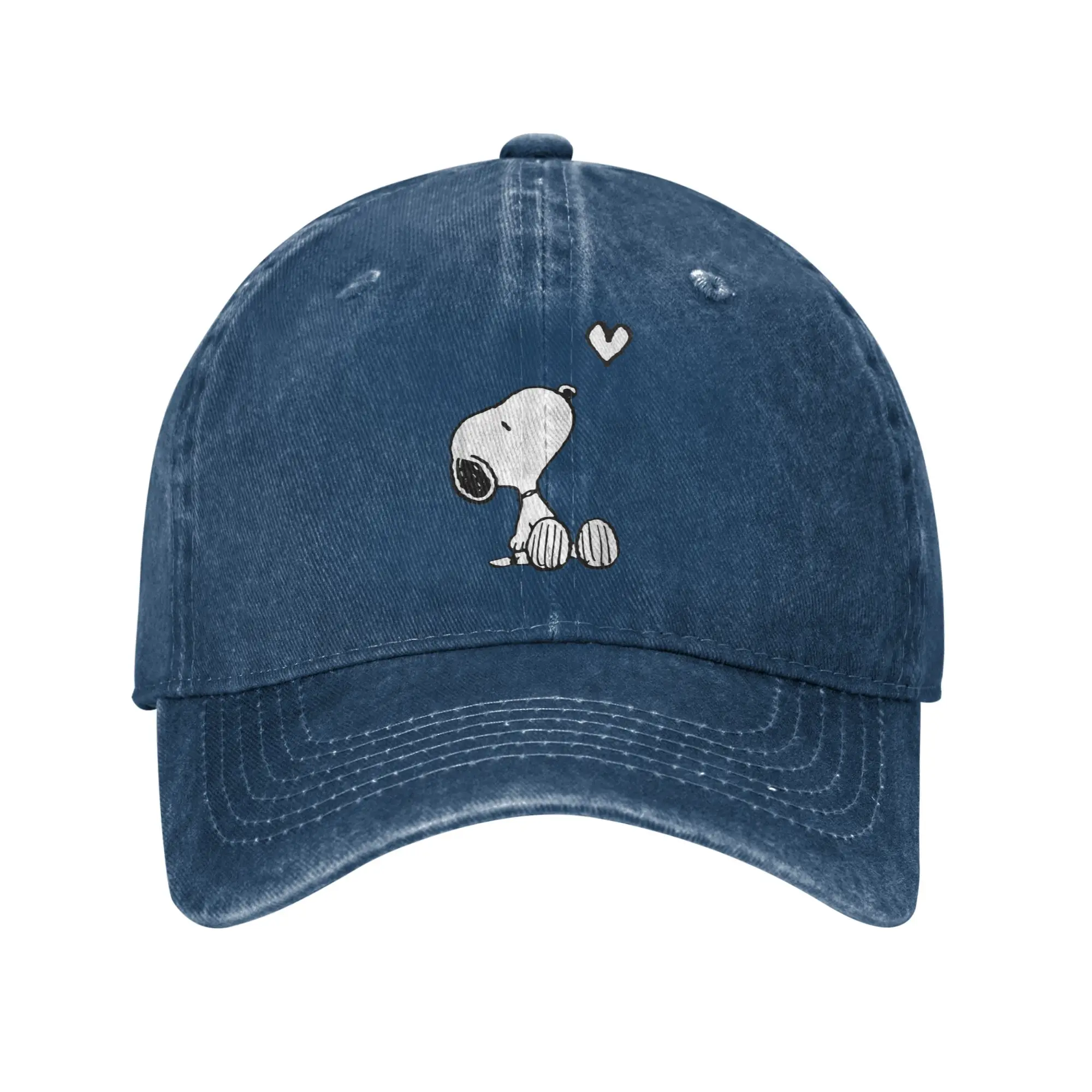 Peanuts Valentine Snoopy Sitting Heart Baseball Cap Retro Distressed Cotton  Sun Cap for Men Women Workouts Gift Hats Cap