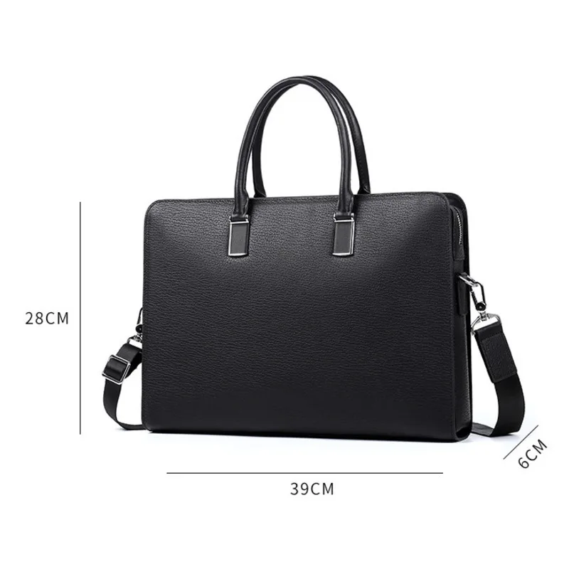 Borsa per laptop a tracolla di marca di lusso genuina di moda di fascia alta Borsa con lucchetto a combinazione in pelle Valigetta da uomo alla moda premium