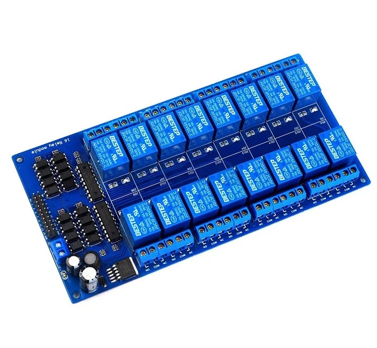 Kit de bricolaje módulo de blindaje de relé de canal 12V * 1 relé (placa azul) con microcontrolador optoacoplador LM2576