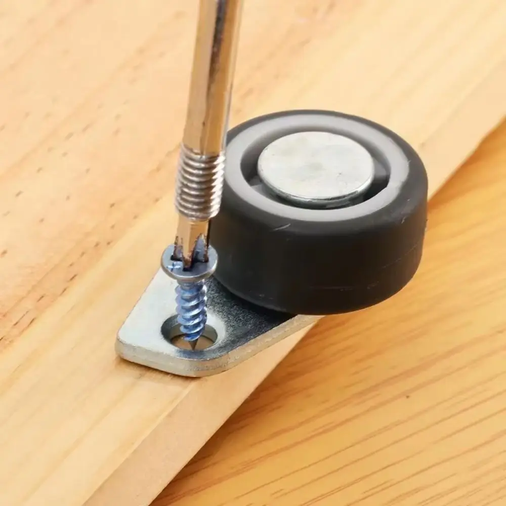 

Silent Mini Side Mount Caster Rubber Pulley Side Mounted Roller Universal Strong Support Furniture Casters Drawer