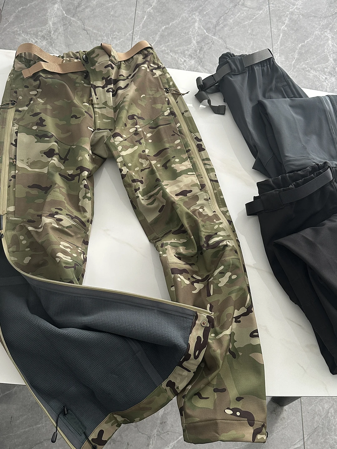 

Тактическая спецодежда с боковым разрезом, ветрозащитные, жесткие, ell, лыжные брюки, мужские повседневные прямые нейлоновые функциональные брюки, зимние брюки