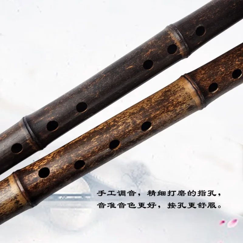 Purple Bamboo Fine Short Flute Eight-Hole Dongxiao Playing Mini Xiao Beginner Entry Instrument One Section Eight-Hole A Key
