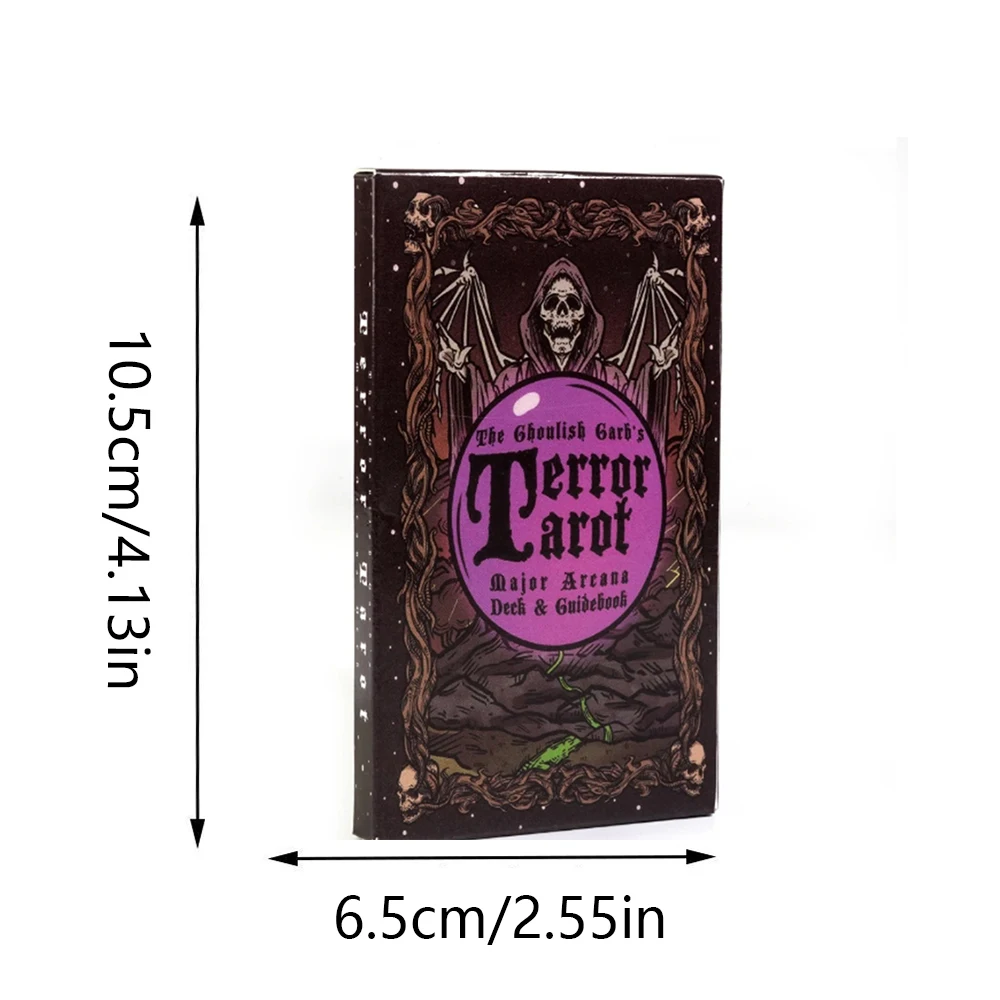ไพ่ทาโรต์ใหม่ล่าสุด 22 ใบ ชุดไพ่ทาโรต์กอธิคฮาโลวีน ดีไซน์สยองขวัญ  ไพ่ทาโรต์เมเจอร์อาร์คานา