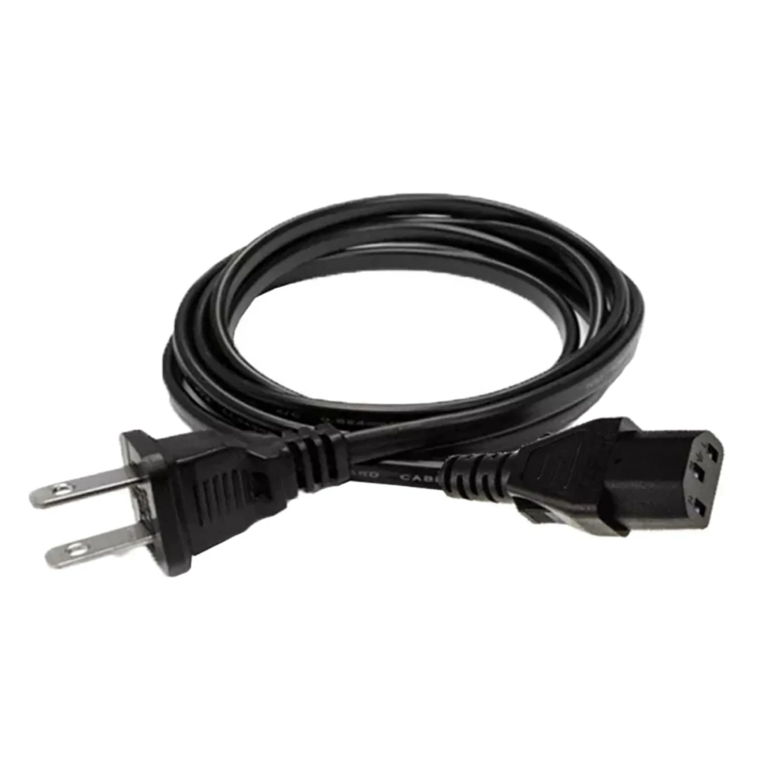 1.2M AC CPU Power Cord US Plug 2 Pin Product Suffix Power Cord for PC Computer Printer Monitor