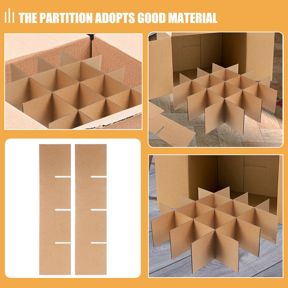 

2 комплекта разделителей для картонных коробок, многофункциональный комплект перегородки для стеклянных тарелок, посуды, простая установка, инструменты не требуется, прочный