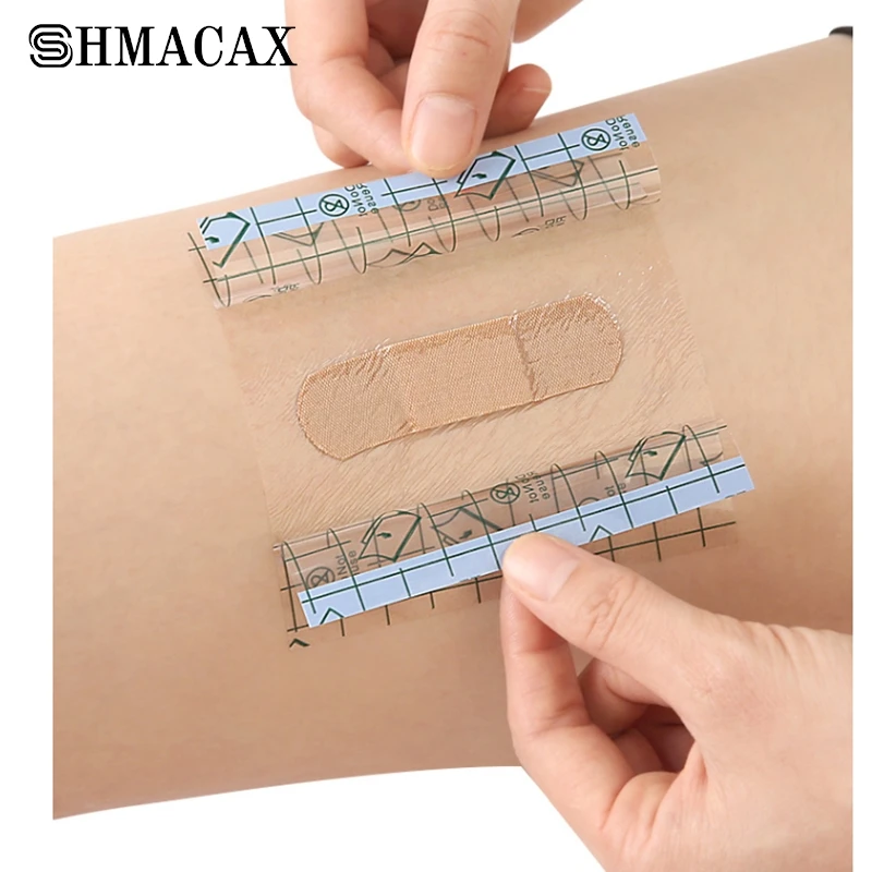 10Pcs Waterproof Transparent Tape PU Film Medical Adhesive Plaster Anti-allergic Wound Dressing Tape First Aid Kit Band Aids