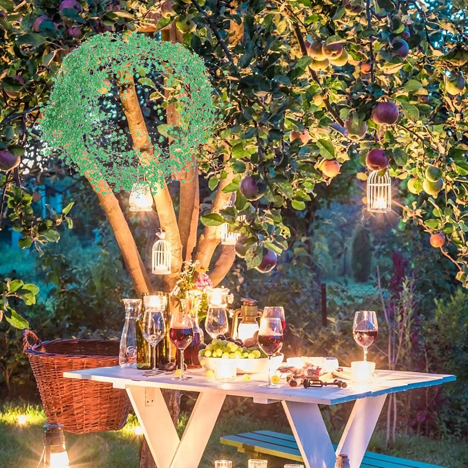 

40Pcs Decorative Beads String Fine Craftsmanship DIY Pendant for Office Shop Holiday Party Decor Beads String DIY Ornaments