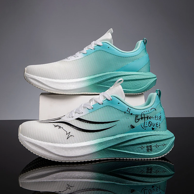 

Мужские спортивные кроссовки, повседневные марафонские дышащие легкие женские удобные спортивные нескользящие кроссовки с карбоновой пластиной