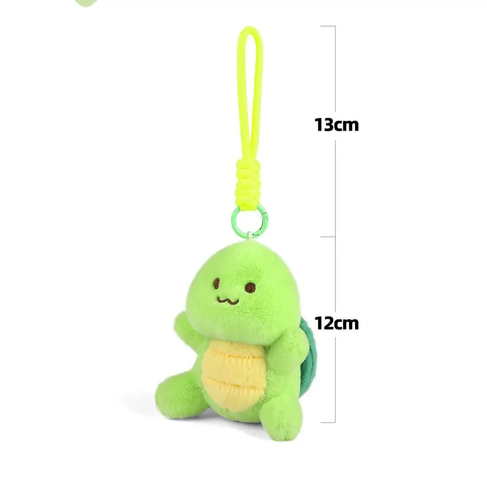 Rotatable Rotating Turtle Plush Keychain PP Cotton Animal Plush Turtle Key Ring Pull Cartoon Green Doll Key Ring Car Key Pendant