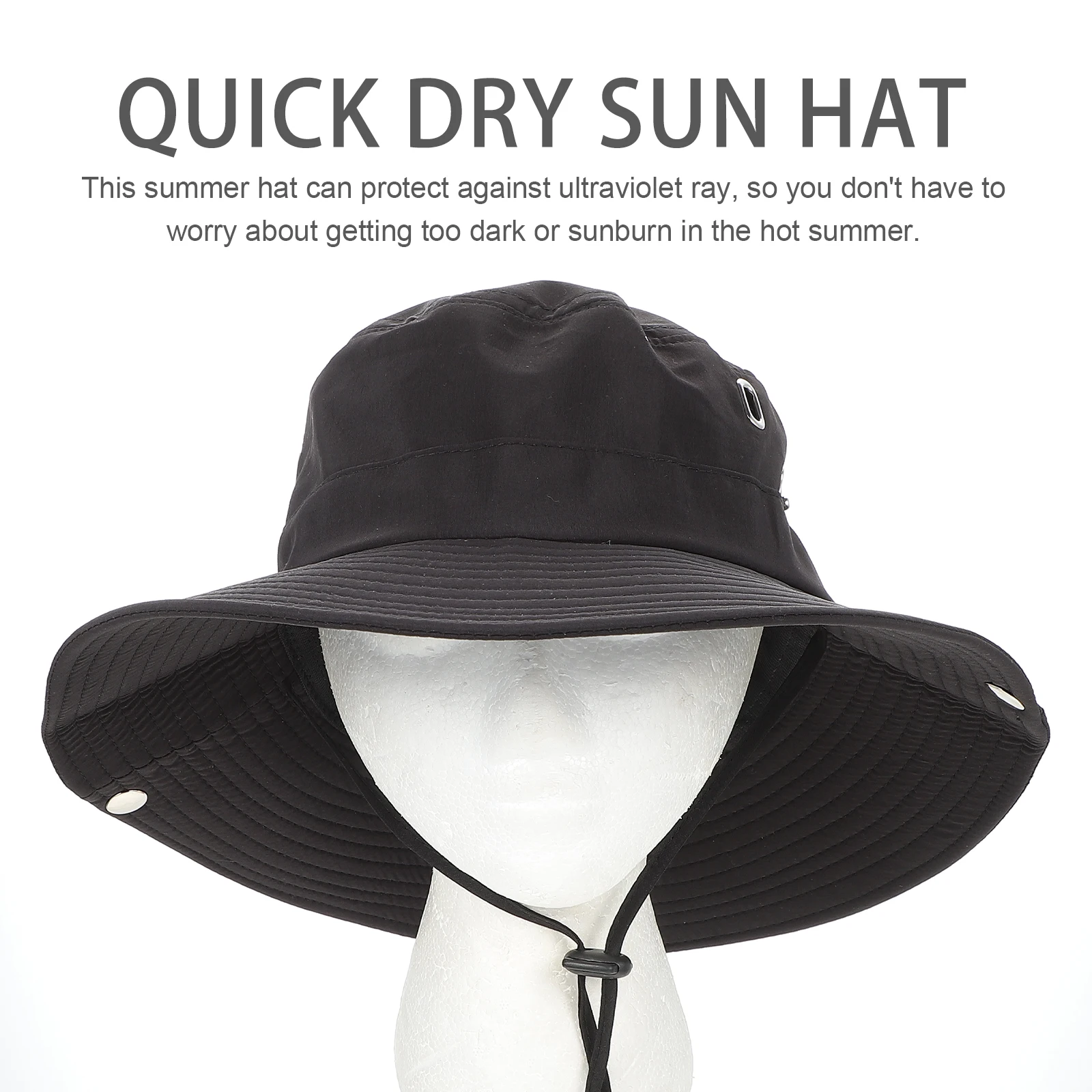 

Beach Fisherman Hat Sun Protection Fishing Big Waterproof Bucket Hats Has