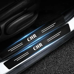 4 Pcs Car Door Sill Scratch Protection Trim Scratch For Toyota C-HR CHR Door Sill Scuff Plate Car Accessories Decorative sticker