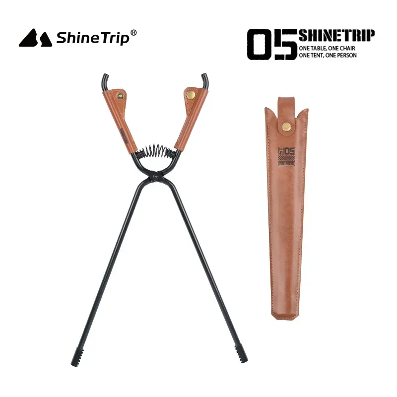 Duty Carbon Steel Fire Tongs with Sheath Anti-Slip Serrated Tip for Outdoor Camping Bonfire BBQ Firewood Charcoal Clamp Tool