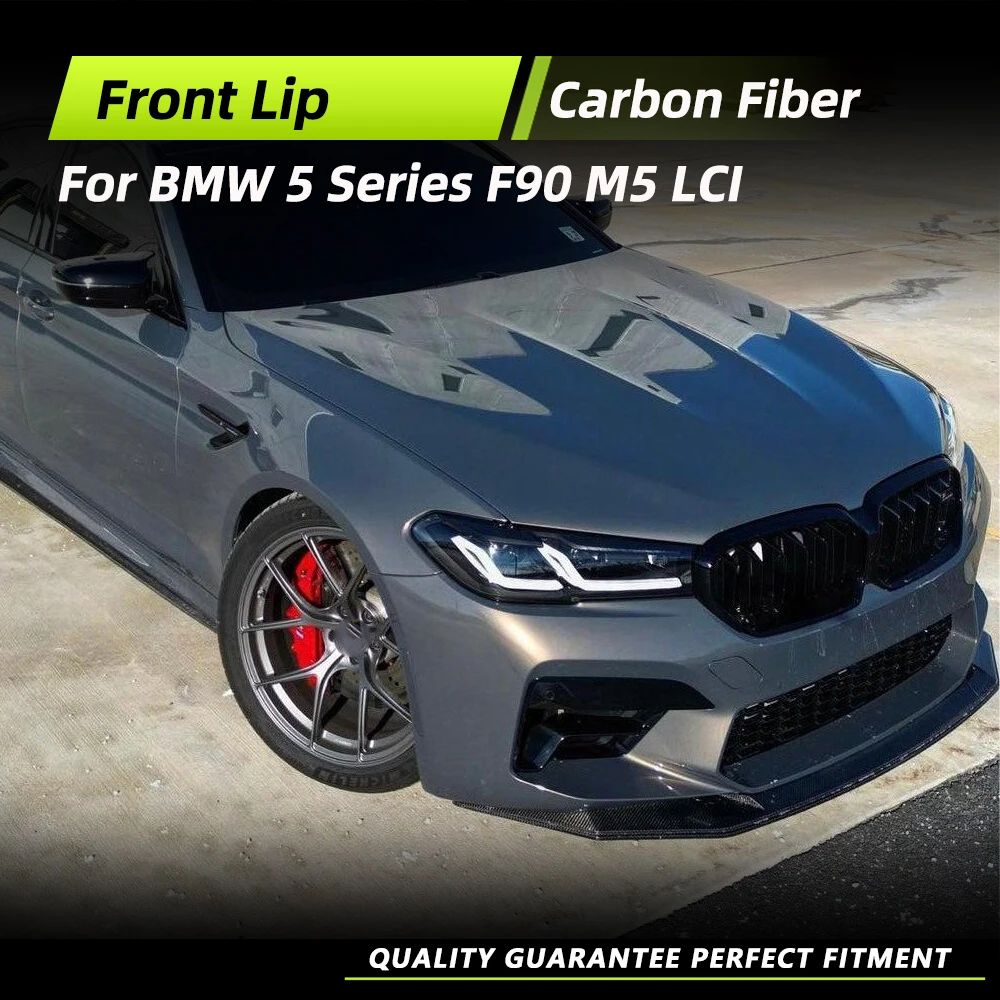 

Автомобильный передний бампер, спойлер, сплиттер для BMW 5 серии F90 M5 LCI 2021-2022, передний спойлер, сплиттер, гоночные комплекты, сухой/мокрый карбон
