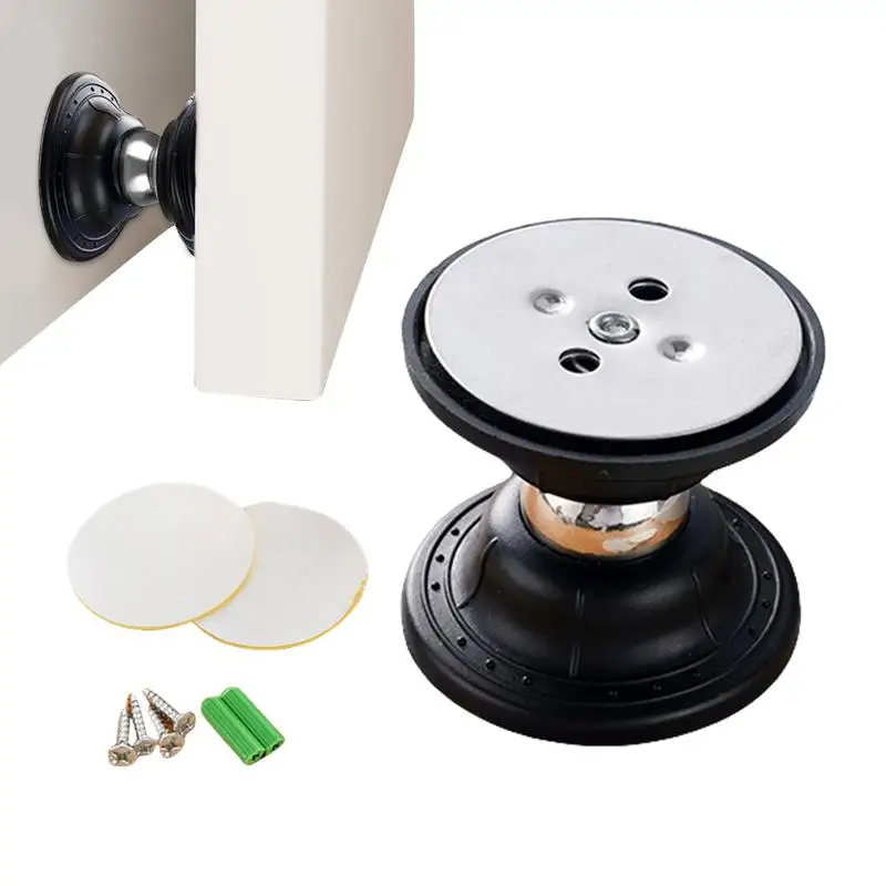 

Magnetic Door Stopper Stainless Steer Holder No Drilling Wall Mount Door Protector Silent Anti Collision Windproof Door Suction