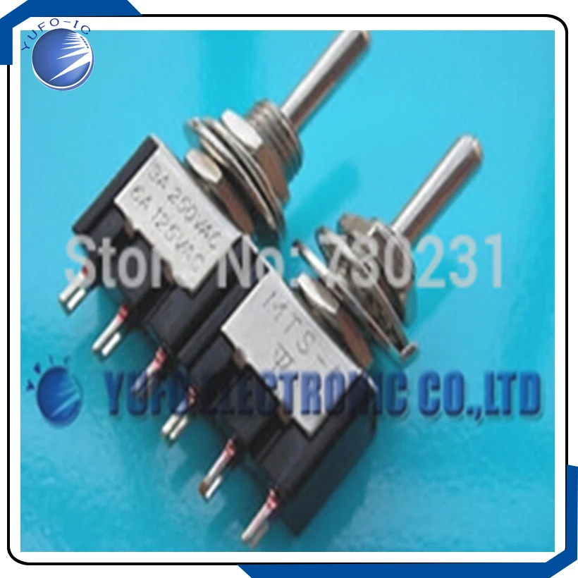 Free Shipping One Lot 200,Momentary (ON)-OFF-(ON) SPDT Toggle SWITCH,B123