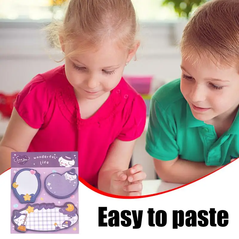 بطانات ملاحظات لاصقة على شكل حيوانات كرتونية مزخرفة ، ملاحظات لاصقة لطيفة ، علامات صفحة المفكرة ، مستلزمات علامة تبويب ملونة