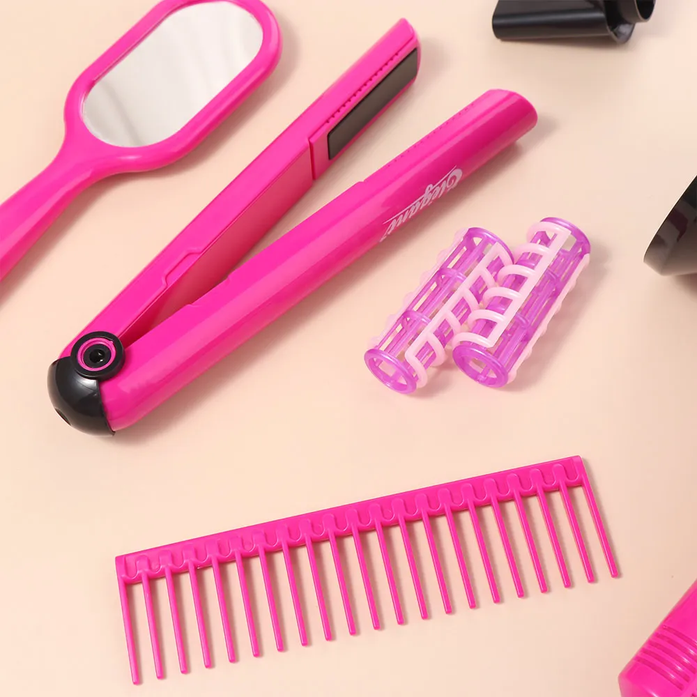 9/13/17 قطعة فستان الأميرة مجفف الشعر ومجموعة حلاقة مجفف للنفخ بكرة الشعر مجموعة صالون الشعر بنس للشعر مكواة تجعيد #5