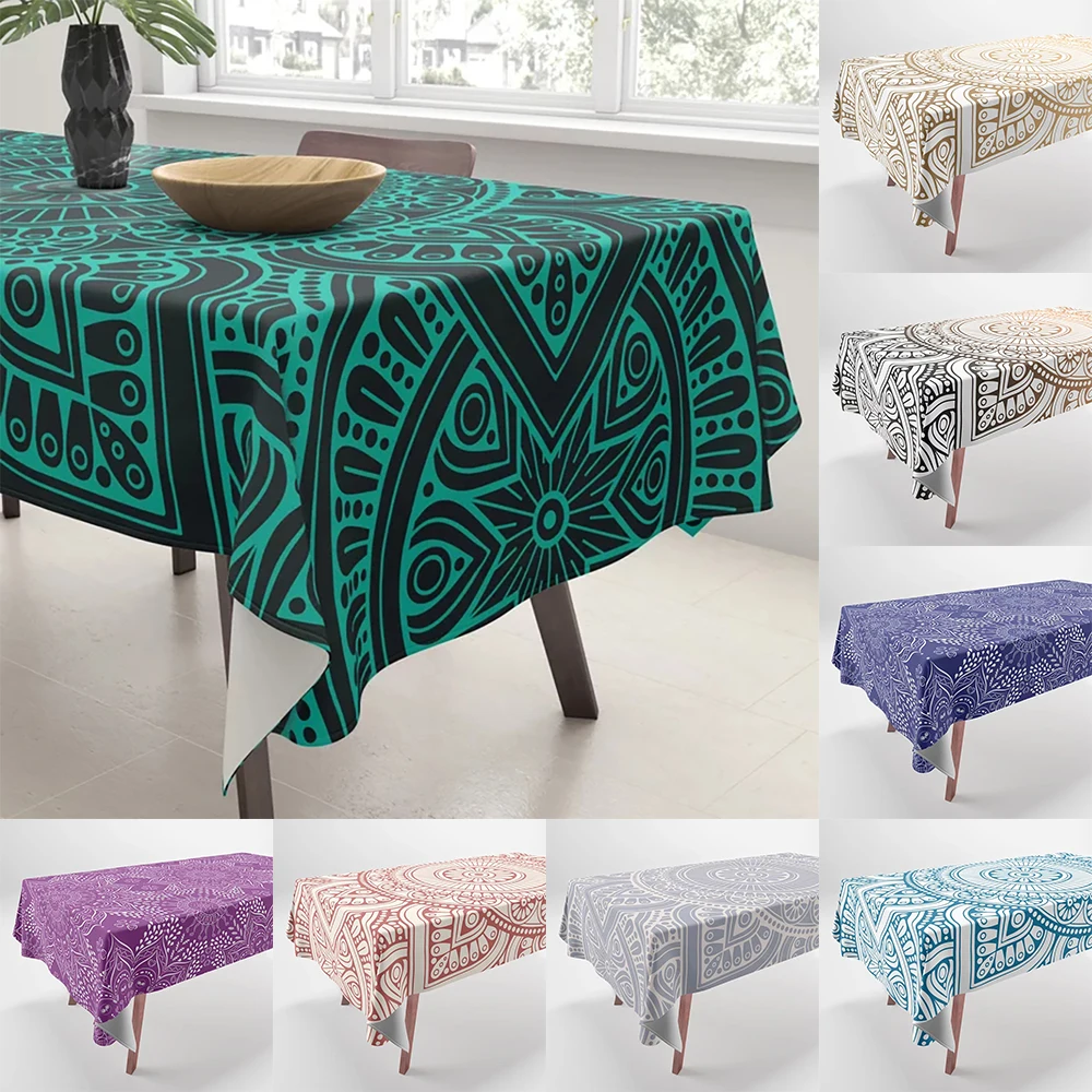 Mysterious Texture Printed Tablecloth Home Decor Rectangular Party  Anti-Fouling  Dustproof Cloth