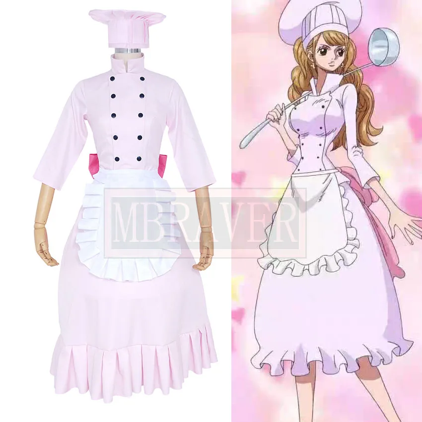 Charlotte Pudding Cook Chef Suit Cosplay Halloween Uniform Outfit Costume Custom Made Any Sizes